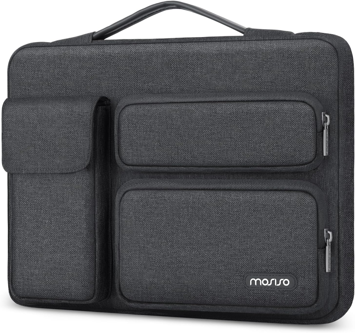 MOSISO 360 Protective Laptop Case 13.3 inch, 13-13.3 inch Laptop Sleeve Compatible with MacBook Air/Pro 13 / Pro 14, HP Dell ASUS Lenovo, Side Open Bag with 2 Raised&1 Flapover Pockets, Lavender Gray mysite