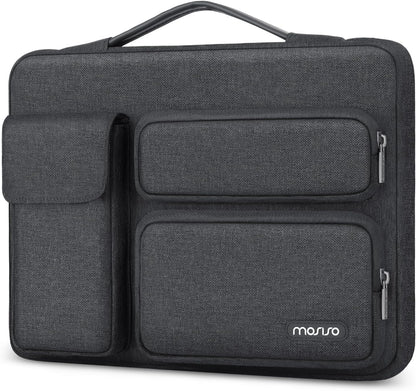 MOSISO 360 Protective Laptop Case 13.3 inch, 13-13.3 inch Laptop Sleeve Compatible with MacBook Air/Pro 13 / Pro 14, HP Dell ASUS Lenovo, Side Open Bag with 2 Raised&1 Flapover Pockets, Lavender Gray mysite