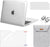 MOSISO Compatible with MacBook Air 13.6 inch Case 2022 2023 Release A2681 M2 Chip Touch ID, Plastic Hard Shell&Flap Felt Sleeve Bag&Keyboard Cover&Screen Protector&Type C Adapter 2 Pack, Clear&Gray