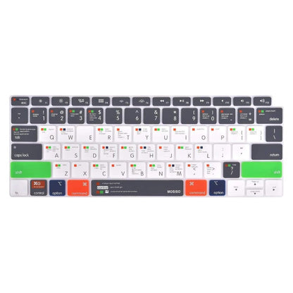 MOSISO Keyboard Cover Compatible with MacBook Air 13 inch 2019 2018 Release A1932 with Retina Display & Touch ID, Waterproof Dust-Proof Protective Silicone Skin, Mac OS X Shortcut, Gray