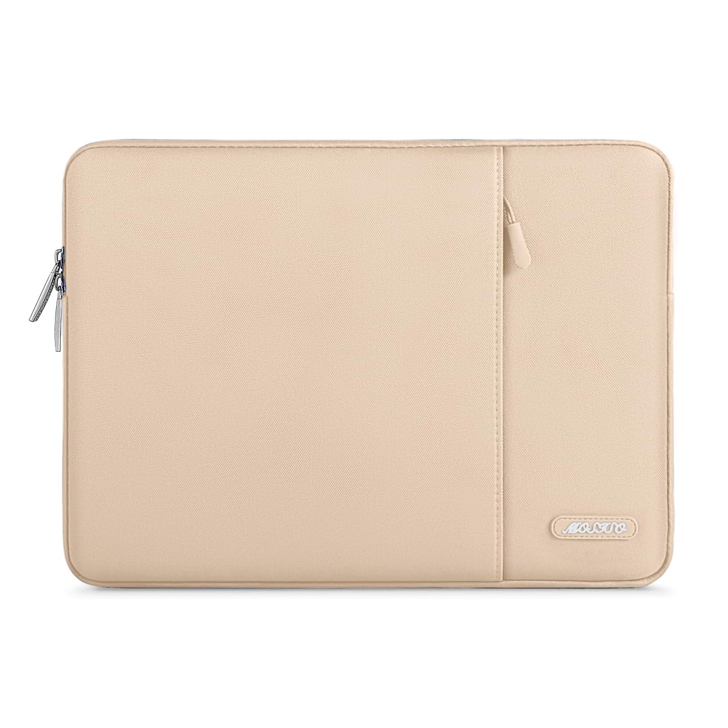 MOSISO Polyester Vertical Laptop Sleeve with Front Pocket, 12.3-18.5 Inch Universal Fit for MacBook Pro 16 M1/M2/M3/M4/M5, HP Dell Lenovo Acer Asus, Compatible with MacBook Neo, Dozens of Colors Available