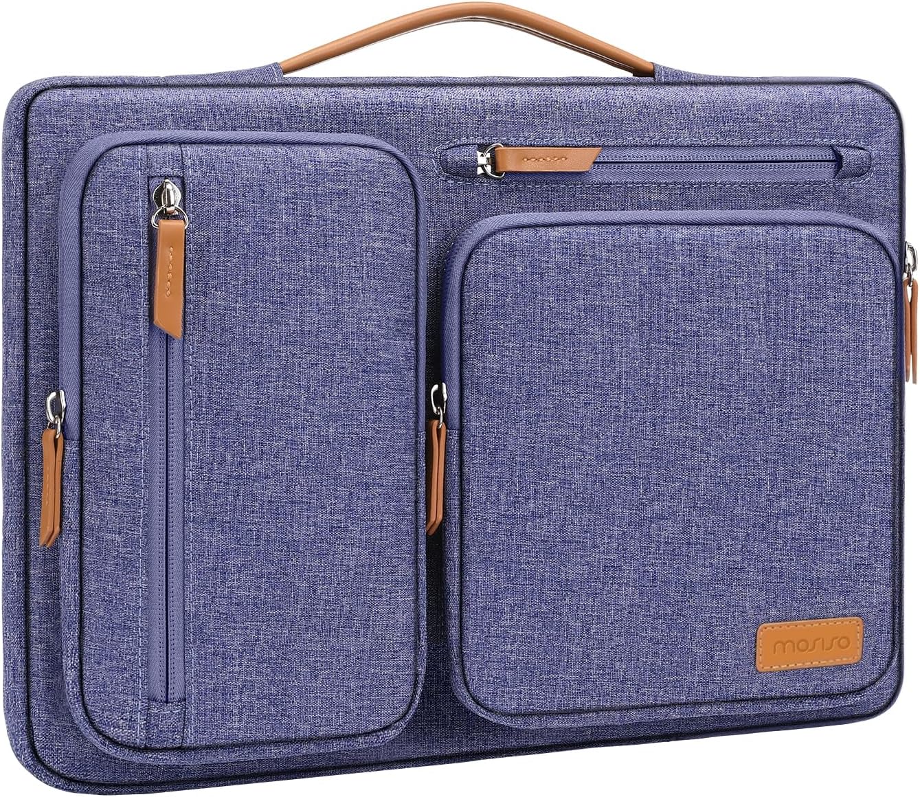 MOSISO 360 Protective Laptop Case 13-17.3 inch, 13 13.3 14 15 16 17.3 inch Laptop Sleeve Compatible with MacBook Air M4 M3 M2 2025 2024 2023, Dell XPS Plus, Side Open Carrying Case with 4 Zipper Pockets&Handle