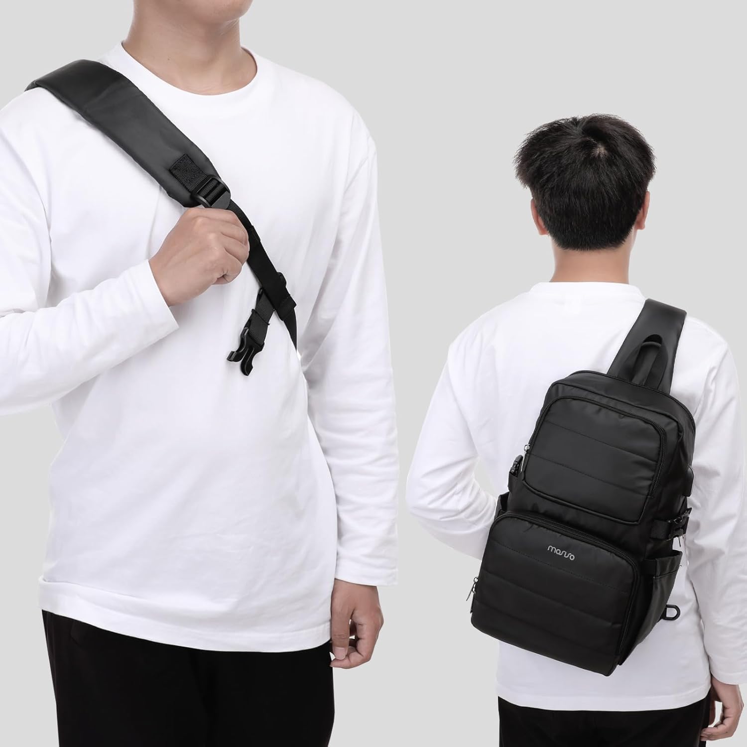 MOSISO Sling Backpack Travel Hiking Daypack for Men Women