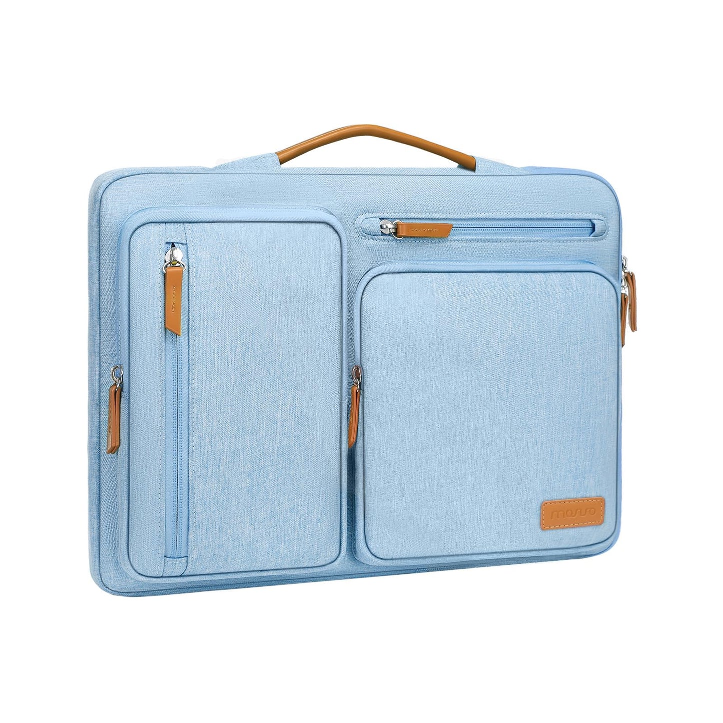 MOSISO 360 Protective Laptop Case 16 inch, 15-15.6 inch Laptop Sleeve Compatible with MacBook Pro 16, HP, Acer, Dell, Lenovo, ASUS, Side Open Carrying Case with 4 Zipper Pockets&Handle, Teal Green