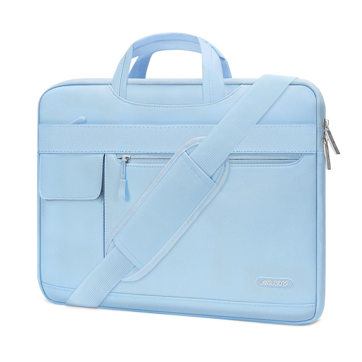 MOSISO Polyester Flapover Laptop Shoulder Briefcase Sleeve, Fits 13.3-15.6 Inch MacBook Air Pro M1-M5 Notebook