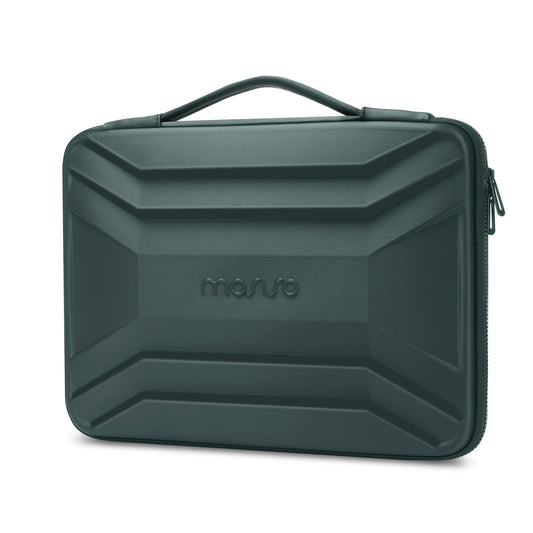 MOSISO 13-16 inch Laptop Hard Case, 13.3 inch Waterproof Shockproof Computer Bag Compatible with MacBook HP Dell, Symmetrical Trapezoid EVA Carrying Laptop Sleeve Hard Shell with Handle, Black