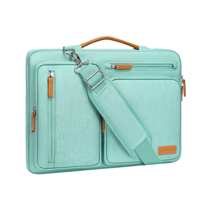 MOSISO 360 Protective Laptop Shoulder Bag,13-17.3 inch Computer Bags Compatible with MacBook Air M4 M3 M2 M1 2025-2018/Pro 13 2025-2016,Side Open Messenger Bag with 4 Zipper Pockets, Black iMosiso