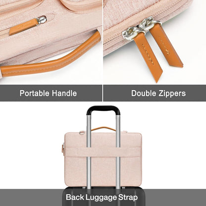 MOSISO 360 Protective Laptop Case 16 inch, 15-15.6 inch Laptop Sleeve Compatible with MacBook Pro 16, HP, Acer, Dell, Lenovo, ASUS, Side Open Carrying Case with 4 Zipper Pockets&Handle, Khaki iMosiso