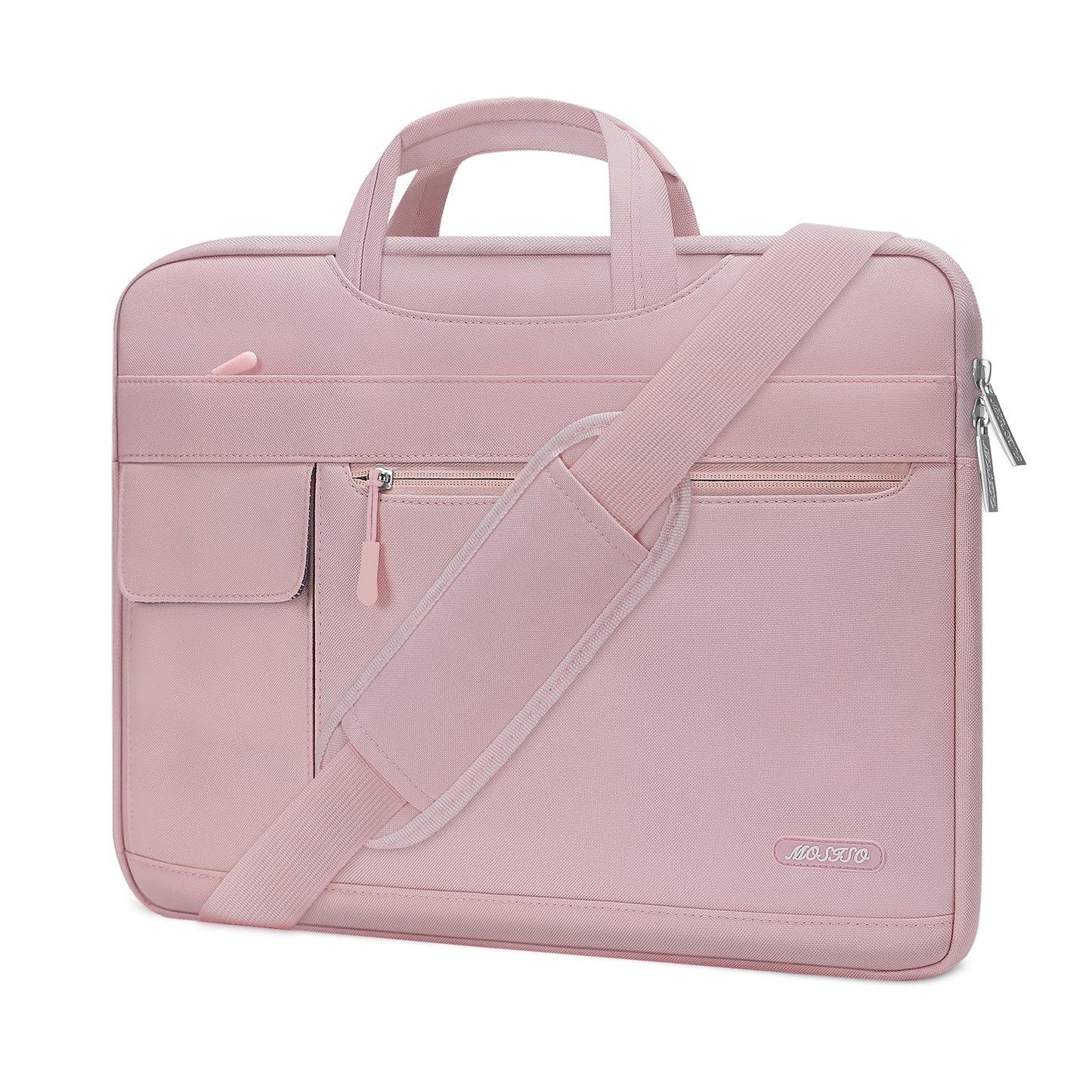 MOSISO Laptop Shoulder Bag Compatible with MacBook Air 13-16 inch M2 A2681 M1 A2337 A2179 A1932/Pro 13 M2 M1 A2338 A2251 A2289 A2159 A1989 A1706 A1708,Polyester Flapover Briefcase Sleeve Case iMosiso