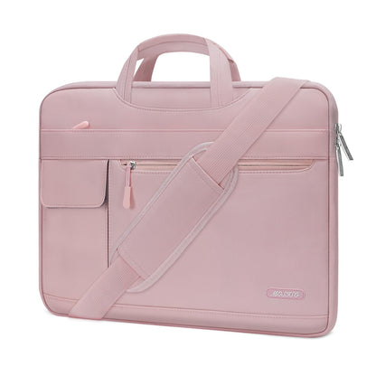 MOSISO Laptop Shoulder Bag Compatible with MacBook Air 13-16 inch M2 A2681 M1 A2337 A2179 A1932/Pro 13 M2 M1 A2338 A2251 A2289 A2159 A1989 A1706 A1708,Polyester Flapover Briefcase Sleeve Case iMosiso