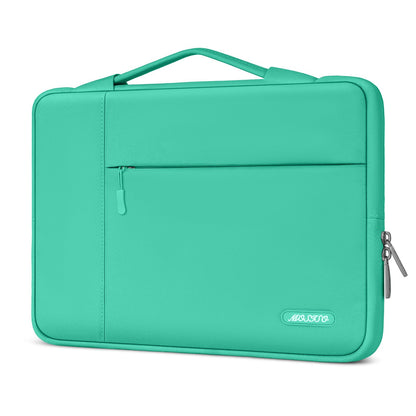 MOSISO Laptop Case 13.3-14 inch Sleeve with Handle for MacBook | Compatible with MacBook Air/Pro 13/Pro 14 | HP Dell ASUS Lenovo Notebook | Polyester Multifunctional Computer Bag | Pink