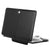 MOSISO Compatible with MacBook Air 15 inch M4 A3241 M3 A3114 M2 A2941 2025 2024 2023/ Pro 15 Case A1990 A1707 2019-2016, PU Leather Portfolio Protective Stand Cover Sleeve with Clear Strip, Black