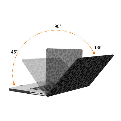 MOSISO Compatible with MacBook Pro 16 inch Case 2025 2024 2023 2022 2021 M4 M3 M2 M1 A3403 A3186 A2991 A2780 A2485 Pro Max Chip, Plastic Leopard Grain Hard Case&Keyboard Cover&Screen Film, Black
