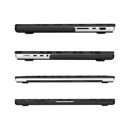 MOSISO Compatible with MacBook Pro 16 inch Case 2025 2024 2023 2022 2021 M4 M3 M2 M1 A3403 A3186 A2991 A2780 A2485 Pro Max Chip, Plastic Leopard Grain Hard Case&Keyboard Cover&Screen Film, Black