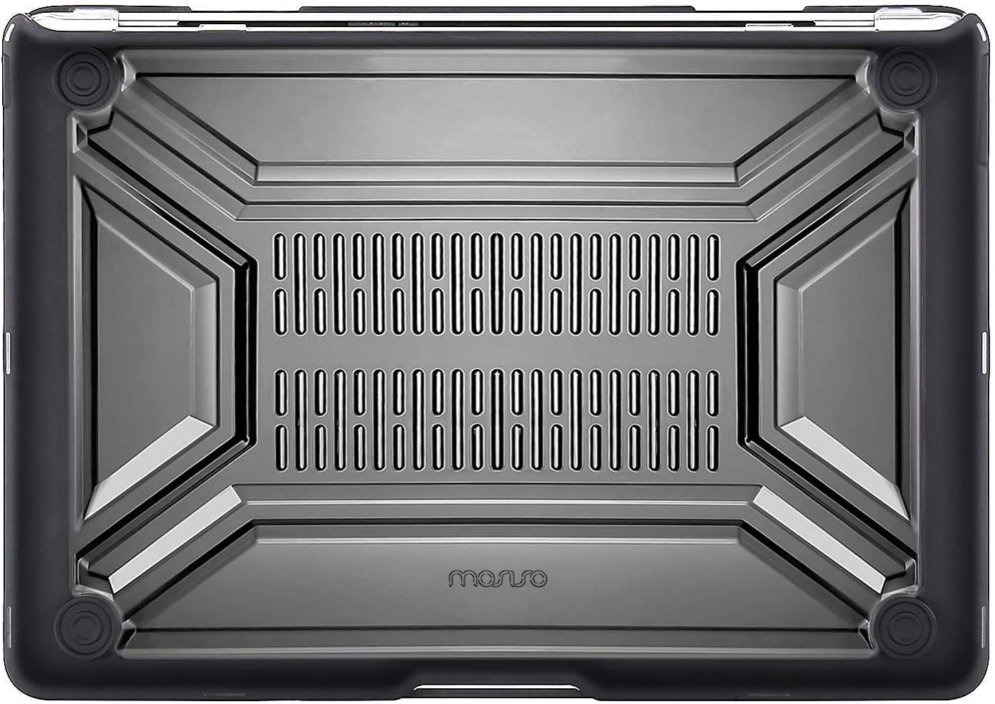 MOSISO Compatible with MacBook Air 13 inch Case 2022 2021 2020 Release A2337 M1 A2179 with Retina Display Touch ID, Heavy Duty Plastic Hard Shell Case with TPU Bumper & Keyboard Cover, Black