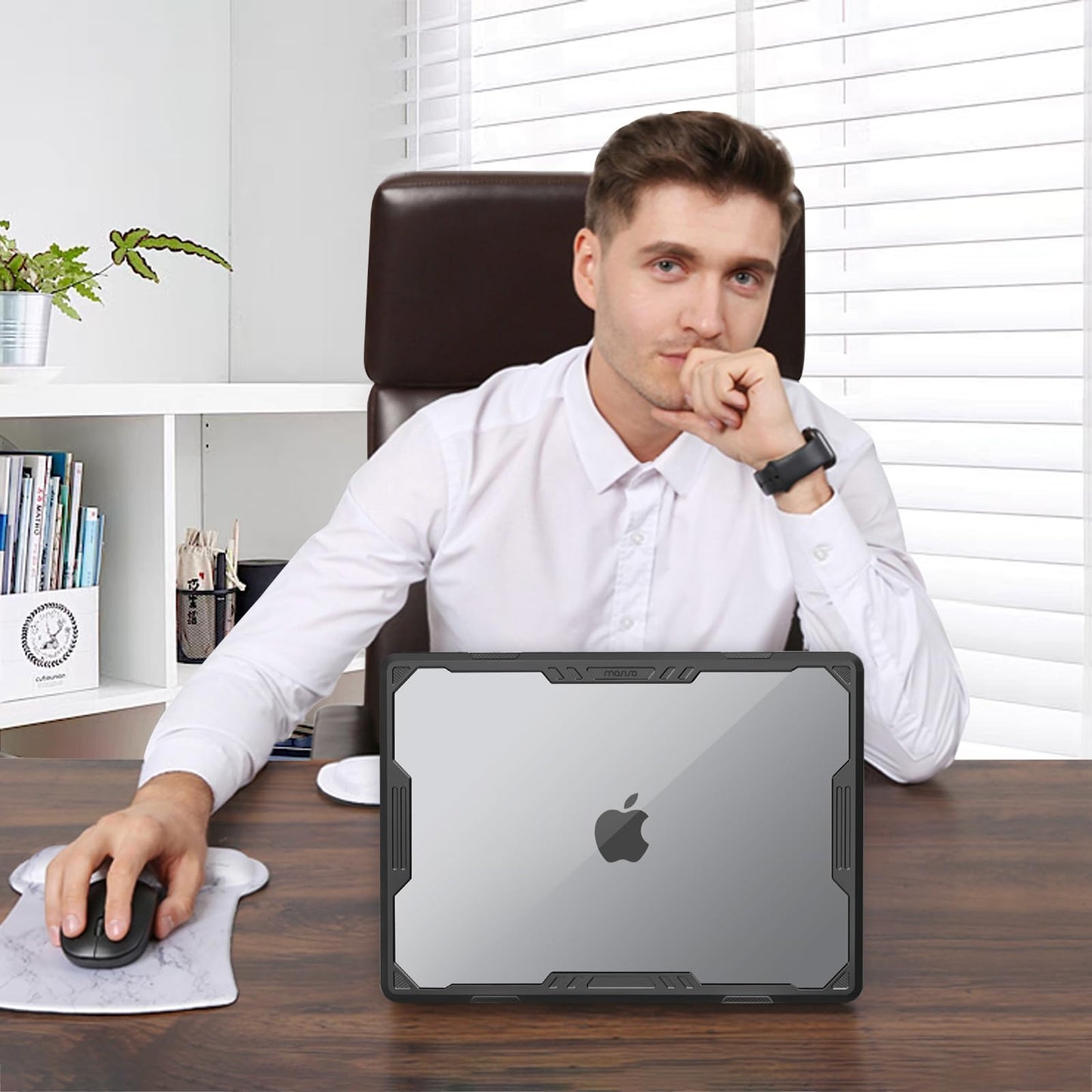MOSISO Compatible with MacBook Air 15 inch Case 2025 2024 2023 Release M4 A3241 M3 A3114 M2 A2941, Symmetric Geometric Heavy Duty Plastic Hard Shell with TPU Bumper&Keyboard Cover&Type C, Black