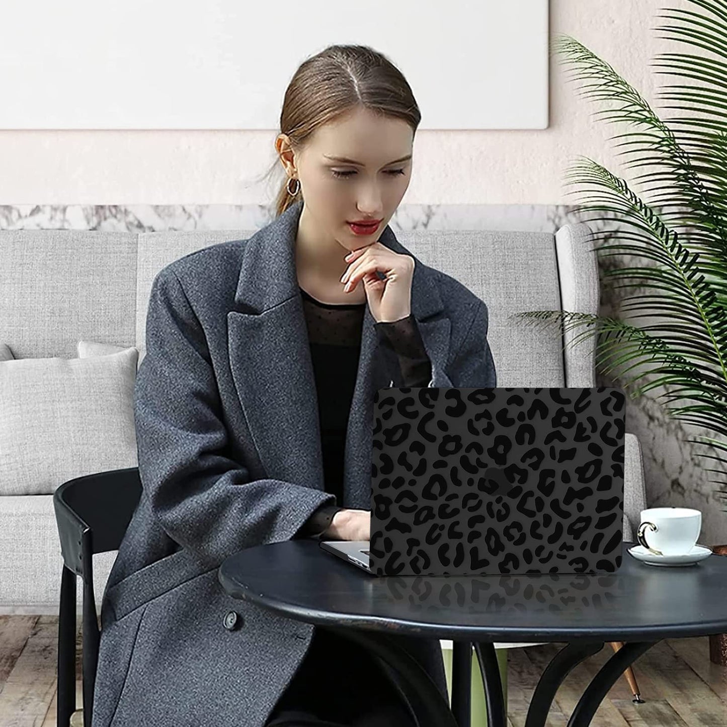 MOSISO Compatible with MacBook Pro 16 inch Case 2025 2024 2023 2022 2021 M4 M3 M2 M1 A3403 A3186 A2991 A2780 A2485 Pro Max Chip, Plastic Leopard Grain Hard Case&Keyboard Cover&Screen Film, Black