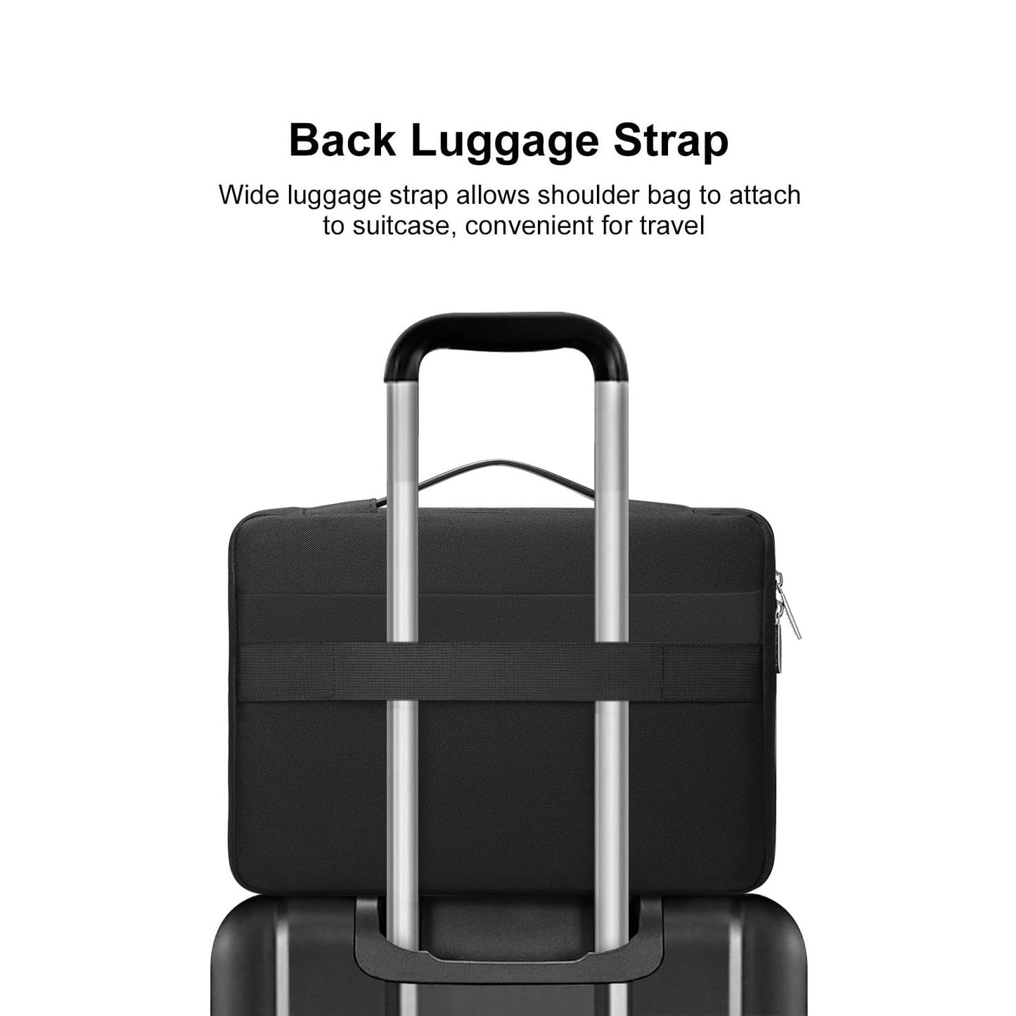 MOSISO 360 Protective Laptop Case 14 inch, Laptop Sleeve Compatible with HP Lenovo Dell ASUS Acer, HP Stream, Dell Latitude, Lenovo IdeaPad, Side Open Bag with 2 Raised&1 Flapover Pockets, Black