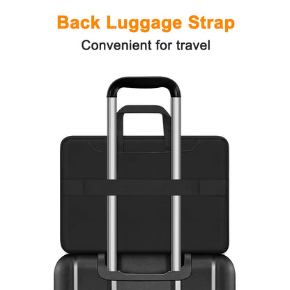 MOSISO 360 Protective Laptop Shoulder Bag,13-15.6 inch Computer Bag Compatible with MacBook Pro 14-16, HP, Dell, Asus Notebook,Messenger Briefcase with Front Quilted Raised Horizontal Pockets, Black iMosiso