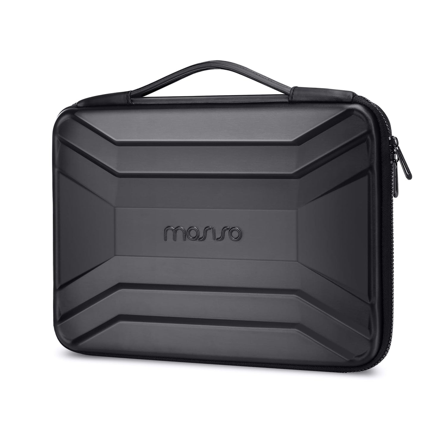 MOSISO 13-16 inch Laptop Hard Case, 13.3 inch Waterproof Shockproof Computer Bag Compatible with MacBook HP Dell, Symmetrical Trapezoid EVA Carrying Laptop Sleeve Hard Shell with Handle, Black