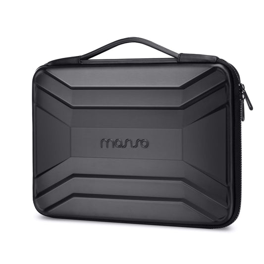 MOSISO 13-16 inch Laptop Hard Case, 13.3 inch Waterproof Shockproof Computer Bag Compatible with MacBook HP Dell, Symmetrical Trapezoid EVA Carrying Laptop Sleeve Hard Shell with Handle, Black
