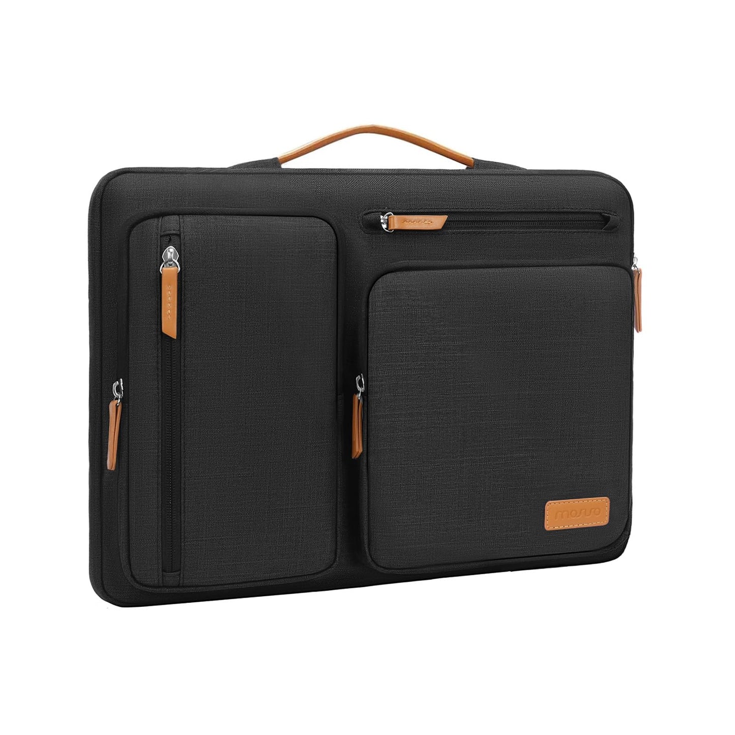 MOSISO 360 Protective Laptop Case 14 inch, 14 inch Laptop Sleeve Compatible with HP Lenovo Dell ASUS Acer, HP, Dell Latitude, Lenovo, Side Open Carrying Case with 4 Zipper Pockets&Handle, Black