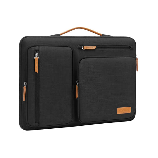 MOSISO 360 Protective Laptop Case 14 inch, 14 inch Laptop Sleeve Compatible with HP Lenovo Dell ASUS Acer, HP, Dell Latitude, Lenovo, Side Open Carrying Case with 4 Zipper Pockets&Handle, Black
