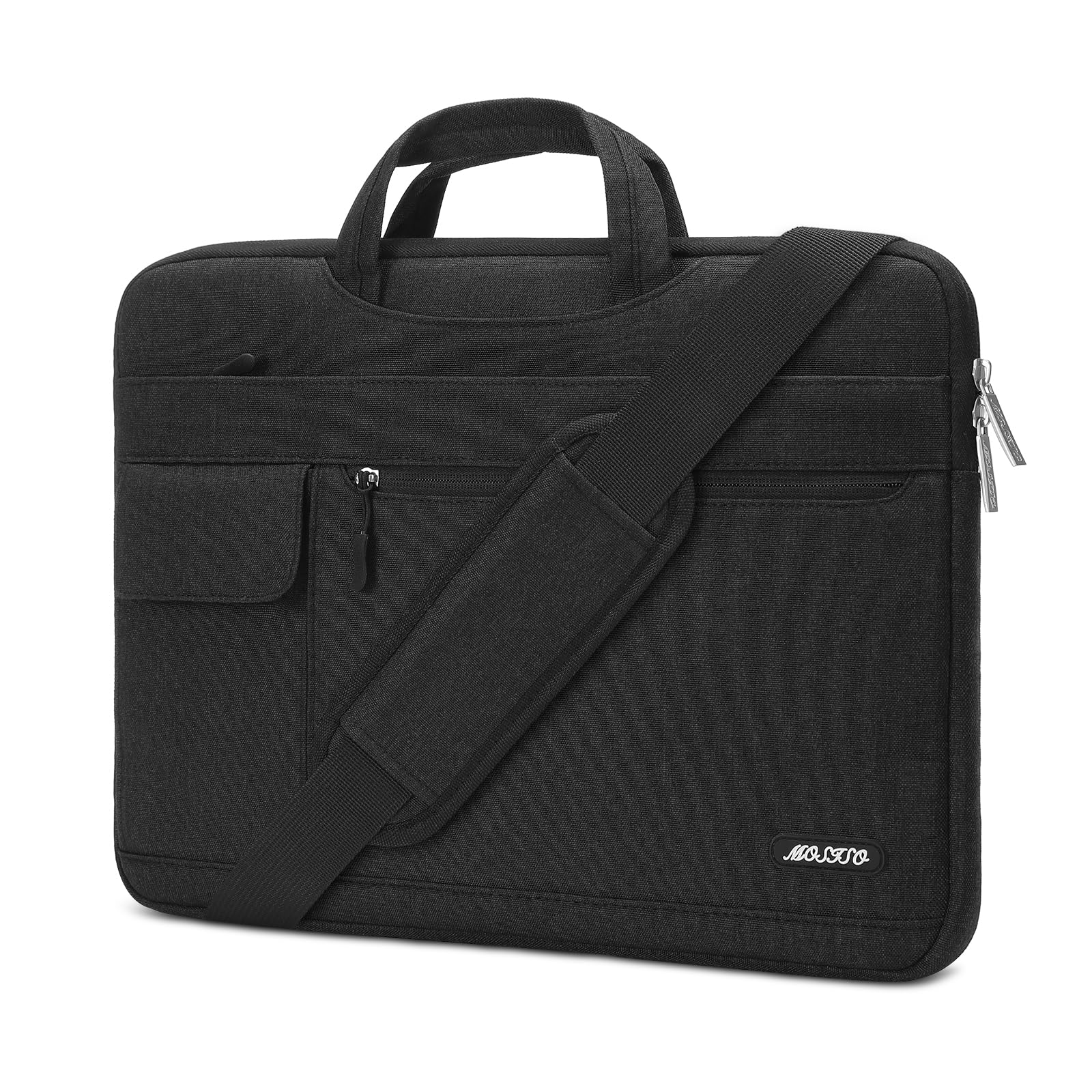 MOSISO Laptop Shoulder Bag Compatible with MacBook Air 13-16 inch M2 A2681 M1 A2337 A2179 A1932/Pro 13 M2 M1 A2338 A2251 A2289 A2159 A1989 A1706 A1708,Polyester Flapover Briefcase Sleeve Case iMosiso