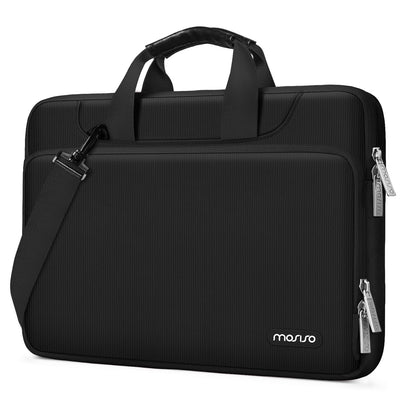 MOSISO 360 Protective Laptop Shoulder Bag Compatible with 13-17.3 inch Dell XPS/HP Pavilion/Ideapad/Acer/Alienware/HP Omen,Matching Color Sleeve with Belt iMosiso