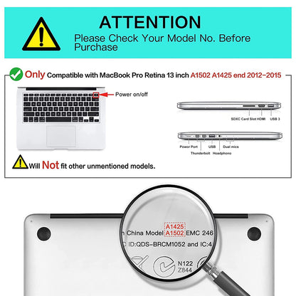 MOSISO Compatible with MacBook Pro Retina 13 inch Case A1502 A1425 2015-2012 Release, PU Leather Portfolio Protective Stand Cover Sleeve, Brown