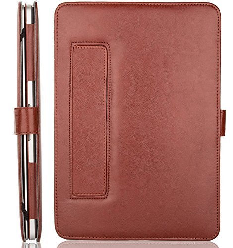 MOSISO Compatible with MacBook Pro Retina 13 inch Case A1502 A1425 2015-2012 Release, PU Leather Portfolio Protective Stand Cover Sleeve, Brown