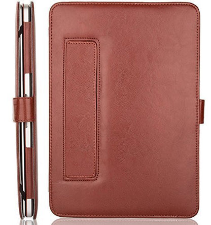 MOSISO Compatible with MacBook Pro Retina 13 inch Case A1502 A1425 2015-2012 Release, PU Leather Portfolio Protective Stand Cover Sleeve, Brown