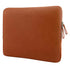 MOSISO Laptop Sleeve Bag 16 inch Compatible with MacBook Air 15 inch 2025-2023 M4 M3 M2/Pro 16 inch 2025-2019 M4 M3 M2 M1, 15-15.6 inch Notebook, PU Leather Padded Bag Waterproof Case, Brown