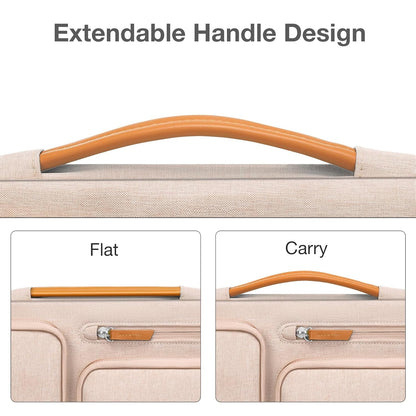 MOSISO 360 Protective Laptop Case 16 inch, 15-15.6 inch Laptop Sleeve Compatible with MacBook Pro 16, HP, Acer, Dell, Lenovo, ASUS, Side Open Carrying Case with 4 Zipper Pockets&Handle, Khaki iMosiso