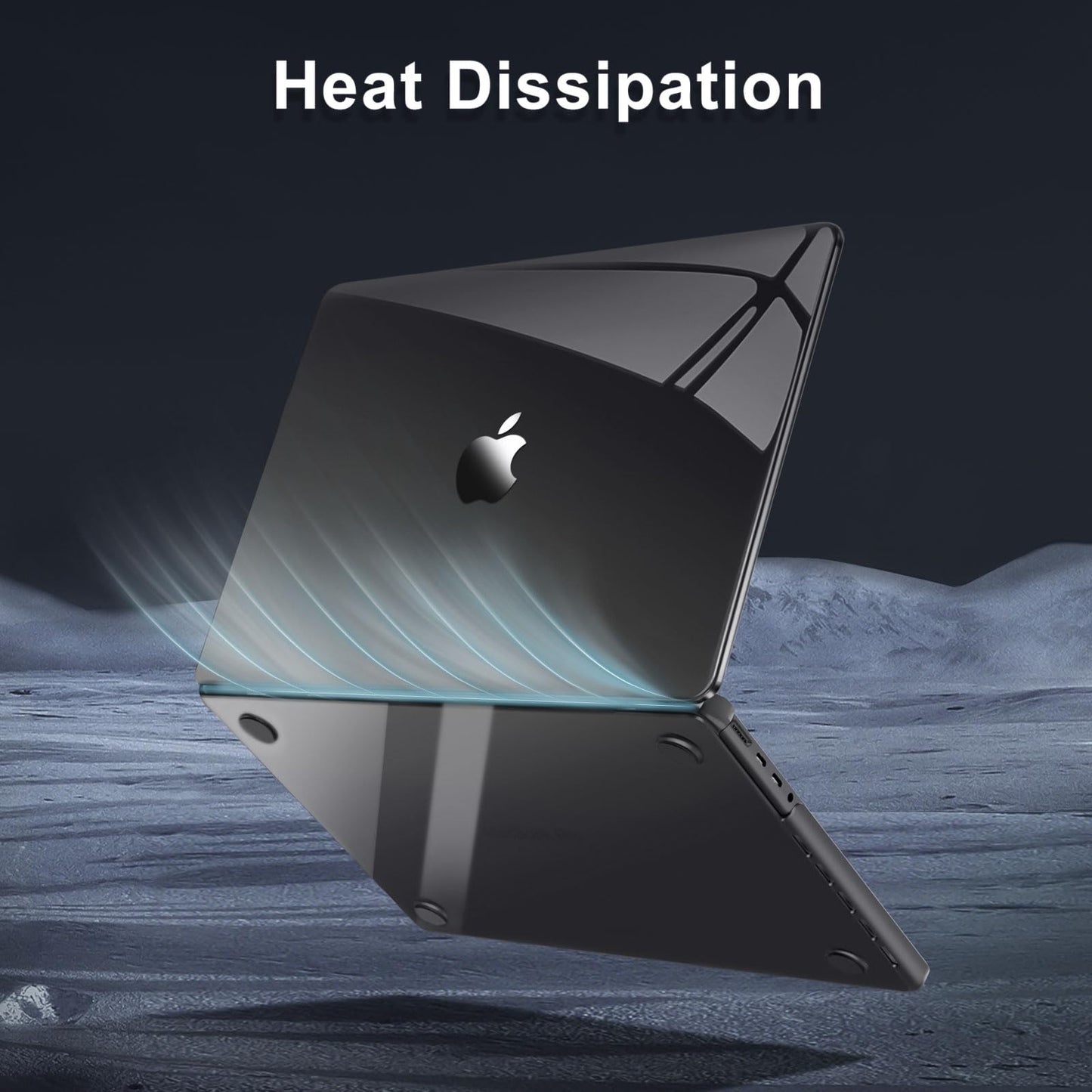 MOSISO Compatible with MacBook Pro 14 inch Case 2025-2021 M4 M3 M2 M1 A3112 A3185 A3401 A2918 A2992 A2779 A2442, Surpass Natural Beauty Protective Plastic Hard Shell&Keyboard Cover, Crystal Midnight