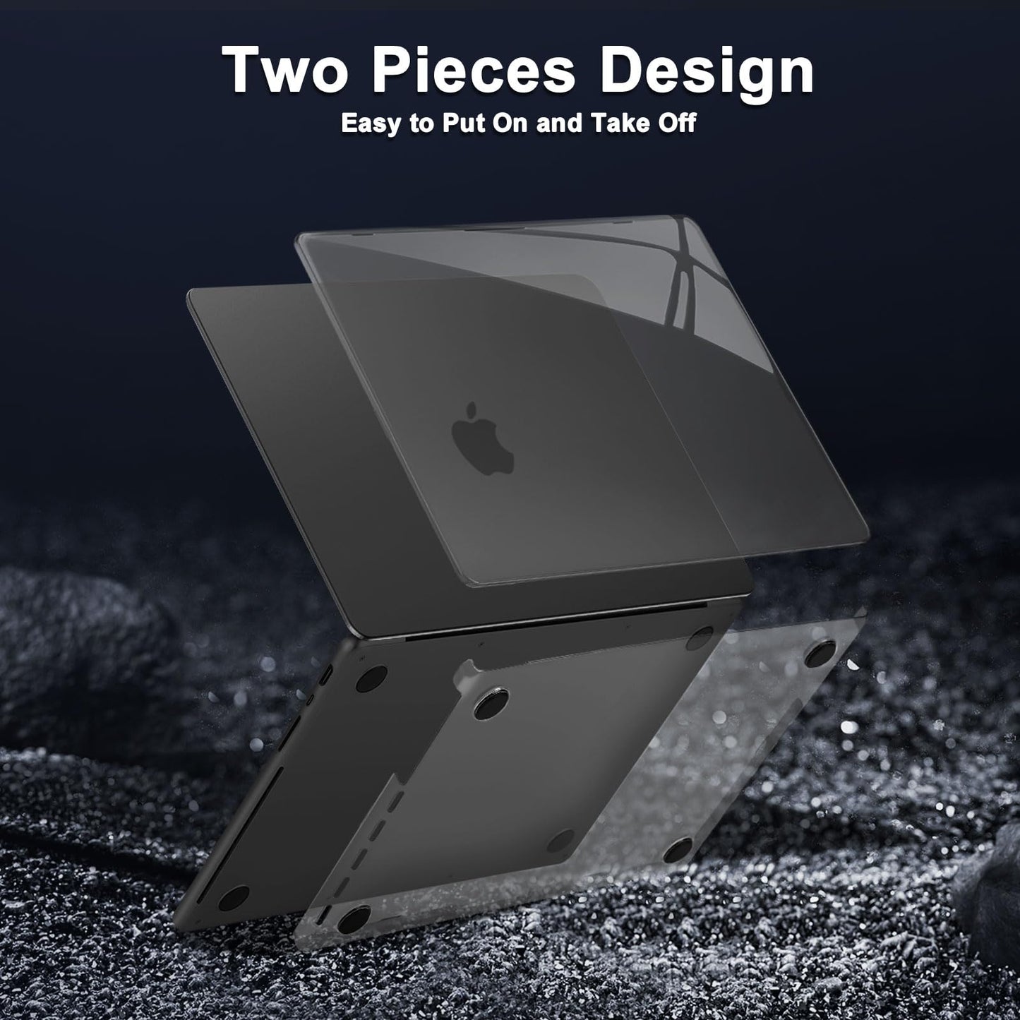 MOSISO Compatible with MacBook Pro 14 inch Case 2025 2024 2023 2022 2021 M4 M3 M2 M1 A3112 A3185 A3401 A2918 A2992 A2779 A2442, Surpass Natural Beauty Protective Plastic Hard Case, Crystal Midnight