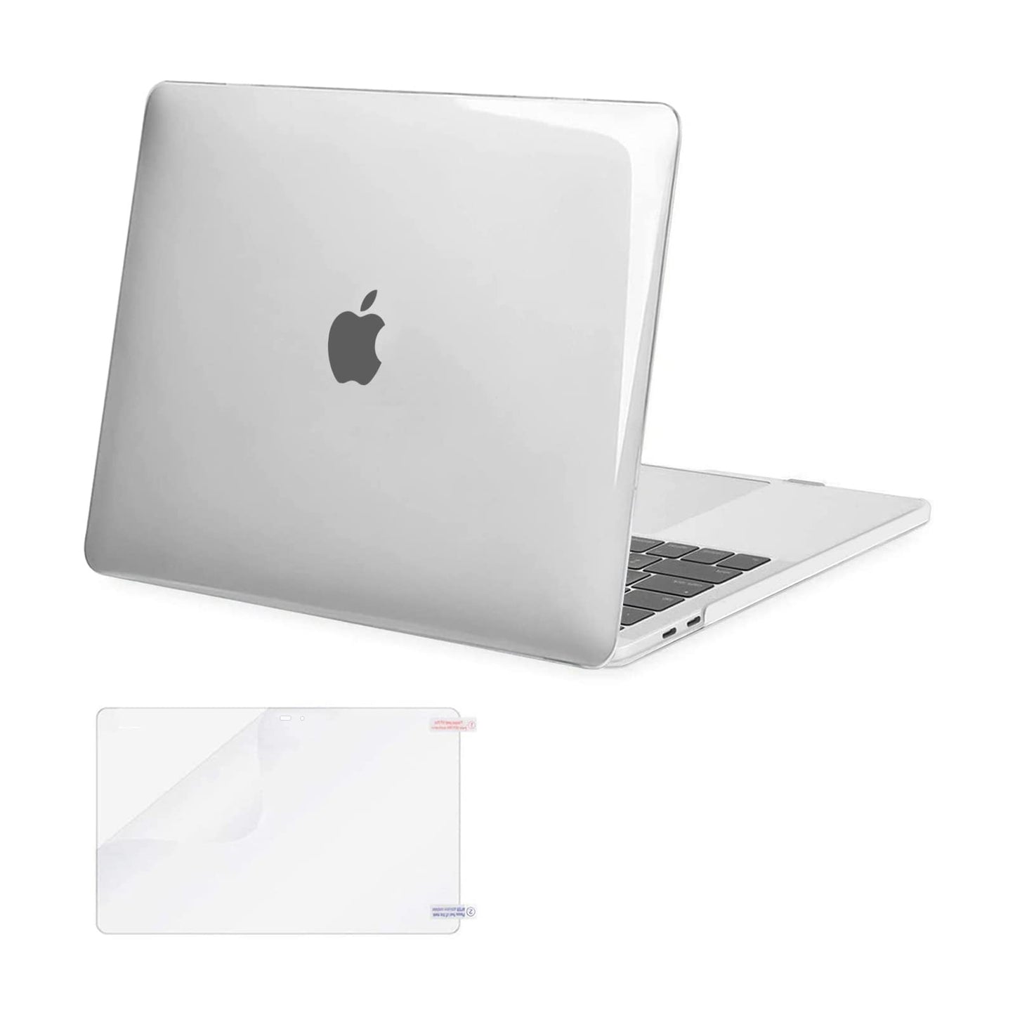 MOSISO Compatible with MacBook Pro 15 inch Case 2019 2018 2017 2016 Release A1990 A1707 with Touch Bar, Plastic Hard Shell Case Cover & Screen Protector, Crystal Clear