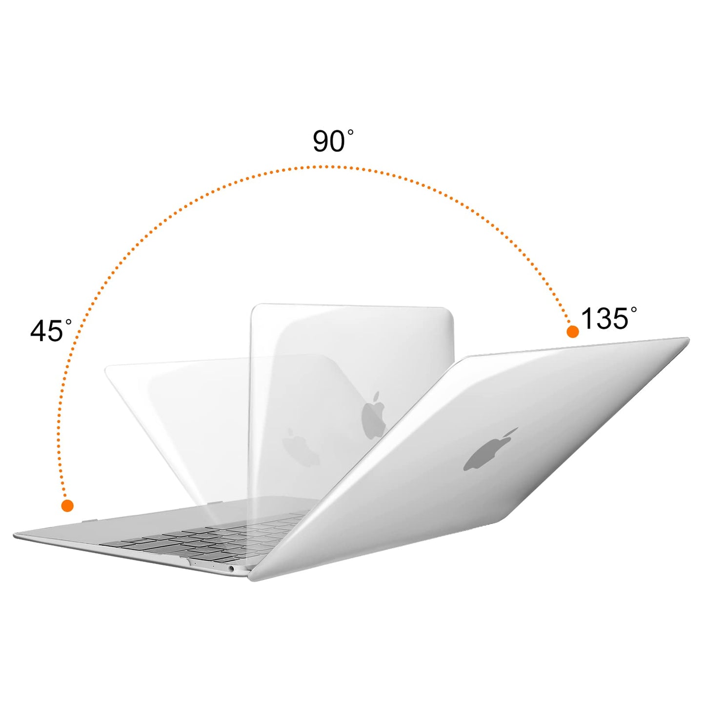 MOSISO Plastic Hard Shell Case & Keyboard Cover Skin & Screen Protector Compatible with MacBook 12 inch with Retina Display (Model A1534, Release 2017 2016 2015), Crystal Clear