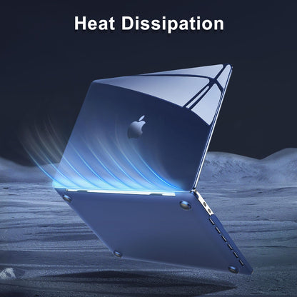 MOSISO Compatible with MacBook Pro 13 inch Case M2 2025-2016 A2338 M1 A2251 A2289 A2159 A1989 A1708 A1706, Surpass Natural Beauty Plastic Hard Shell&Keyboard Cover&Screen Film&Type C, Crystal Midnight