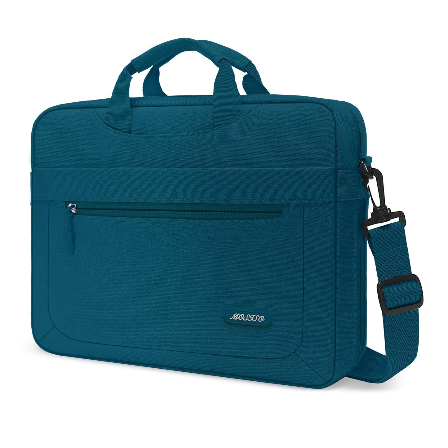 MOSISO Laptop Shoulder Messenger Bag Compatible with MacBook Air/Pro, 13-17.3 inch Notebook,Compatible with MacBook Pro 14 inch M5 M4 M3 M2 M1 2025-2021 with Adjustable Depth at Bottom, Deep Teal iMosiso