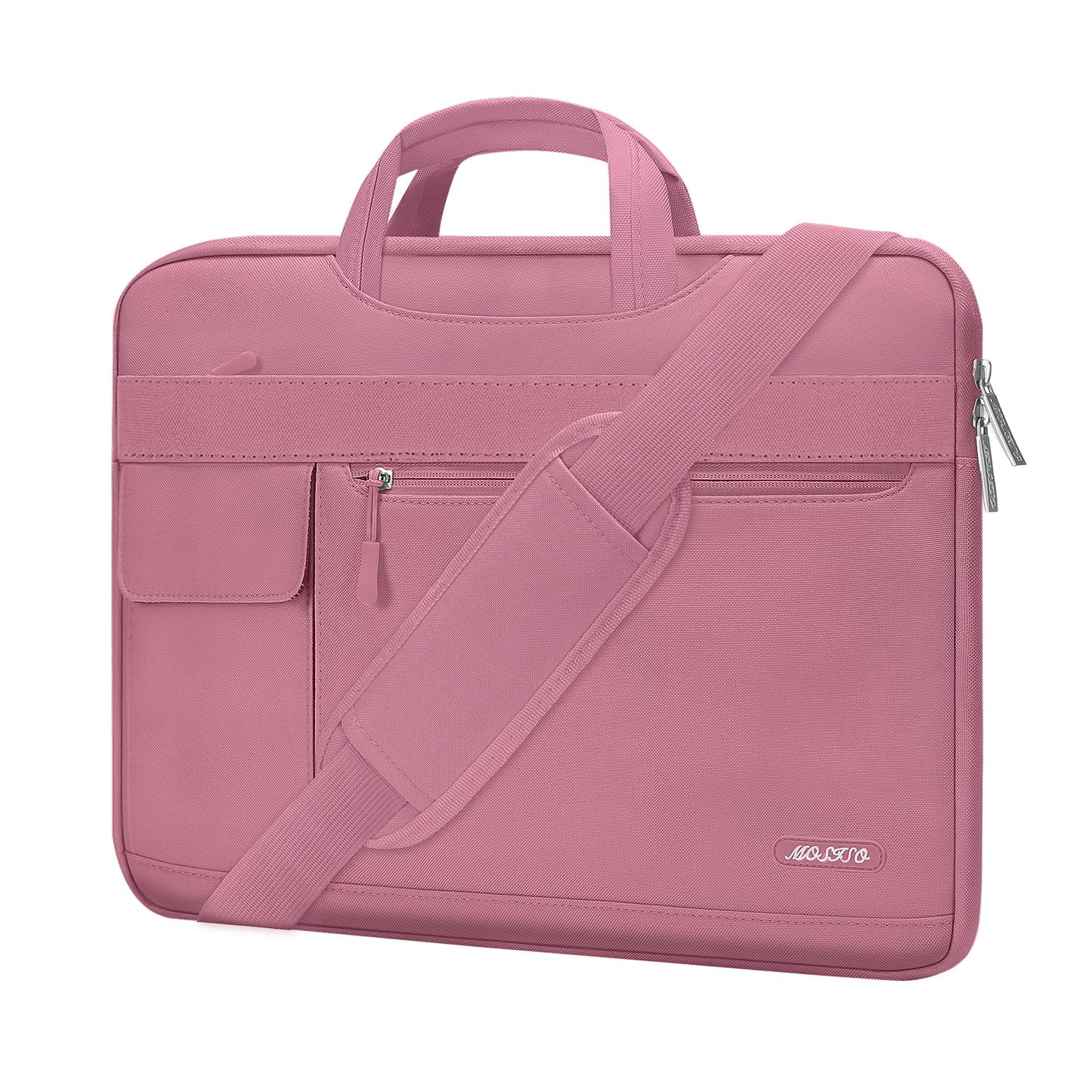 MOSISO Laptop Shoulder Bag Compatible with MacBook Air 13-16 inch M2 A2681 M1 A2337 A2179 A1932/Pro 13 M2 M1 A2338 A2251 A2289 A2159 A1989 A1706 A1708,Polyester Flapover Briefcase Sleeve Case iMosiso