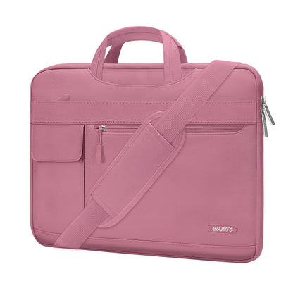 MOSISO Laptop Shoulder Bag Compatible with MacBook Air 13-16 inch M2 A2681 M1 A2337 A2179 A1932/Pro 13 M2 M1 A2338 A2251 A2289 A2159 A1989 A1706 A1708,Polyester Flapover Briefcase Sleeve Case iMosiso