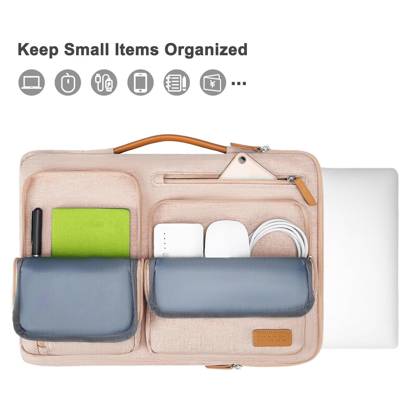 MOSISO 360 Protective Laptop Case 16 inch, 15-15.6 inch Laptop Sleeve Compatible with MacBook Pro 16, HP, Acer, Dell, Lenovo, ASUS, Side Open Carrying Case with 4 Zipper Pockets&Handle, Khaki iMosiso