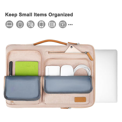 MOSISO 360 Protective Laptop Case 16 inch, 15-15.6 inch Laptop Sleeve Compatible with MacBook Pro 16, HP, Acer, Dell, Lenovo, ASUS, Side Open Carrying Case with 4 Zipper Pockets&Handle, Khaki iMosiso