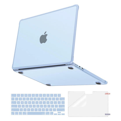 MOSISO Anti-Crack Slimness Case for MacBook Air 13 inch M2-M5 2022-2026 A3449 A3240 A3113 A2681, 3 in 1 Kit Anti-Fingerprint Hard Shell with Reinforced TPU Bumper
