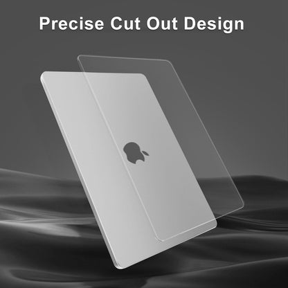 MOSISO Compatible with MacBook Air 15 inch Case 2025 2024 2023 Release M4 A3241 M3 A3114 M2 A2941,Ultra-Thin Natural Original Plastic Hard Shell Case&Keyboard Cover&Screen Film&Type C,Frost Clear