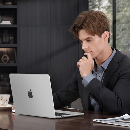 MOSISO Compatible with MacBook Air 15 inch Case 2025 2024 2023 Release M4 A3241 M3 A3114 M2 A2941,Ultra-Thin Natural Original Plastic Hard Shell Case&Keyboard Cover&Screen Film&Type C,Frost Clear