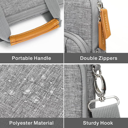 MOSISO 360 Protective Laptop Bag, 15.6 inch Vertical Computer Bag Compatible with MacBook Pro 16 inch, HP, Dell, Lenovo, Asus Notebook with Shoulder Strap & Front Raised & Vertical Pockets, Gray iMosiso