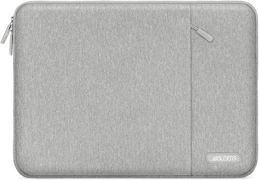 MOSISO 17-17.3 inch Laptop Case Sleeve Compatible with Dell, HP | Lenovo, Asus, Acer, Alienware | Polyester Vertical Computer Sleeve Bag | with Pocket | Gray