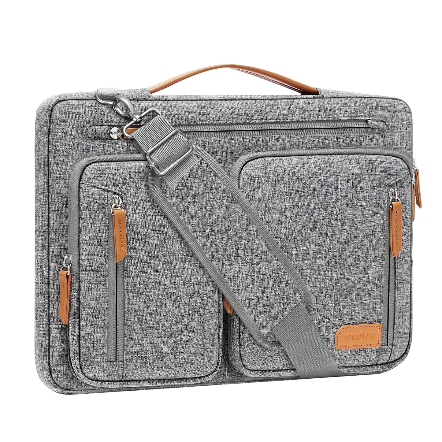 MOSISO 360 Protective Laptop Shoulder Bag, Computer Bags, Side Open Messenger Bag with 5 Accessory Pockets & Belt iMosiso